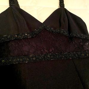 Dave & Johnny Long Black formal gown with beading